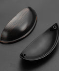 Kick Up Your Kitchen Game With These Sleek 3 Inch Cup Pulls Offering Snappy Grip Heavy Duty Hardware And A Durable Oil Rubbed Bronze Finish 6 Pack Premium Quality showing an oil rubbed bronze cup pull.