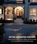 Plug In Digital Timer With Two Grounded Outlets And Seven Day Programming in use for home security light automation.