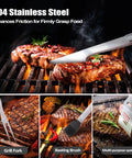 Heavy Duty Grillin Gift Set for Retired Men Dad Grandpa Boss Coworker Teacher BBQ Lovers Stainless Steel Grill Utensils during use