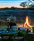 Lightweight Propane Camping Stove With Adjustable Burner 10000 BTU Portable Single Burner Cooker USB Lighter by campfire
