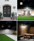 Solar Motion Sensor Flood Light With Remote Control No Fuss Dual Color 3000K 6500K 180 Degree Radar IP65 on porch and yard