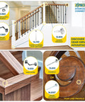 Quick Connect Stair Handrail Post To Post Connector With Gear Driven Mechanism For No Sweat Newel Post Hookup Clean Cut Hardware Fix Game Changing Diy Project displayed in staircase with various connectors and railings.