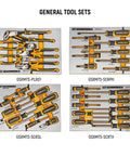 1024 Piece Master Mechanics Tool Set With Premium Modular Foam Trays And GSX Mobile Tool Storage Built For Pros And Serious DIYers Includes Drive Tools Sockets Ratchets Wrenches Pliers Screwdrivers Bolt Biter Extractors in foam trays
