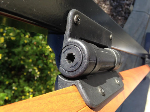 Close-up of Heavy Duty Gate Hinge With Built Tough Construction And No Sweat Install For Pool Fences Or Commercial Gates.