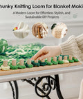 64 Inch Chunky Blanket Loom For DIY Throw Blankets Easy To Use Adjustable Hand Weaving Frame No Needles Required Beginner Friendly Craft Tool