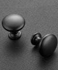 60 Pack Matte Black Zinc Kitchen Cabinet Knobs And Drawer Pulls For Dressers Euro Style Hardware Upgrade with round sleek knobs