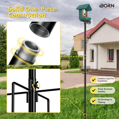 Outdoor Bird Feeder Pole Mounting Kit With A 1 Inch Thick Pole Universal Brackets For Camera Feeders And Birdhouses Bluebird House Mounting Setup For Backyard Bird Watching And Easy Outdoor Install