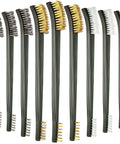 9 Pieces Mini Wire Brush Set Rust Paint Metal Cleaner Steel,Nylon,Brass Brush Set for Detai Cleaning Welding Slag,Dirt