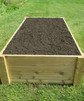 Deep Root Cedar Raised Bed Garden Kit With 16.5 Inch Depth Heavy Duty 1 Inch Cedar Deck Boards Strong Joint Design