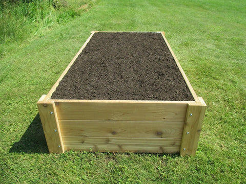 Deep Root Cedar Raised Bed Garden Kit With 16.5 Inch Depth Heavy Duty 1 Inch Cedar Deck Boards Strong Joint Design