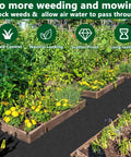 10 By 2 Ft Recycled Felt Mulch Mat Roll For Landscaping Garden Pathways And Weed Barrier Eco Friendly Durable Reusable Fabric Walkway Mat With 10 Stakes For Plants Vegetables And Flowers Outdoor in use on garden pathway