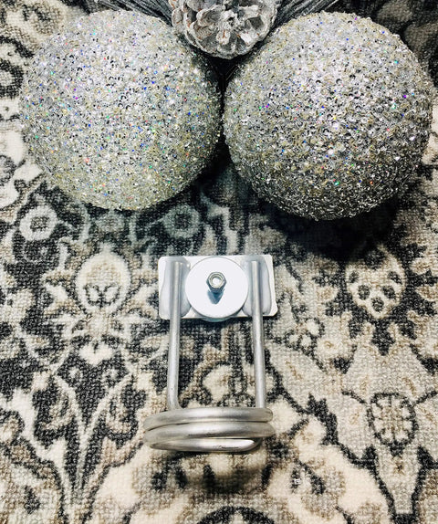 Lightweight Aluminum Scaffold Tool Holder And Hammer And Ratchet Hanger For Quick Access Two And A Half Inch Ring silver bracket