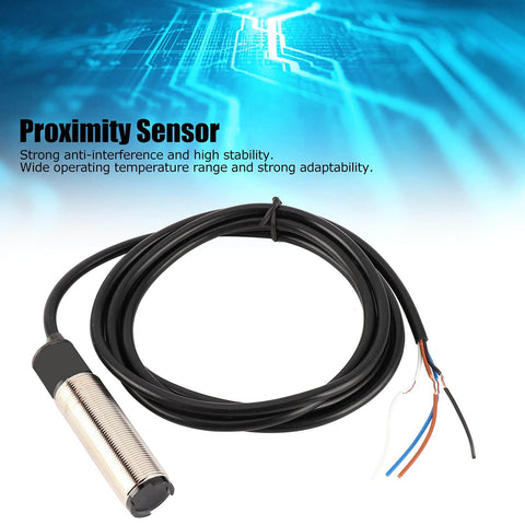 4 Wire Diffuse Reflection Photoelectric Sensor 12-24VDC BR100 Series with 2m cable, shown with anti-interference feature