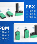 Mini Multi Stage Pneumatic Vacuum Generator With Energy Saving Design, PBX and PBM series components displayed horizontally