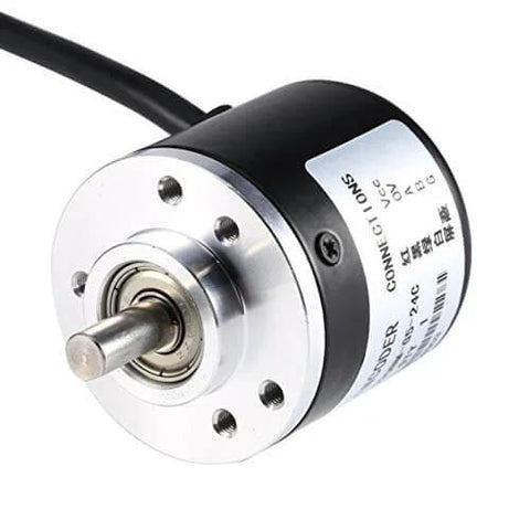 Ultra-Precise 600 Ppr Incremental Rotary Encoder 5V-24V AB Two-Phase Optical Shaft Encoder 6mm Shaft, front view