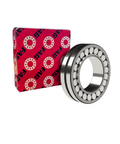 Spherical roller bearing from FAG with a tapered bore delivers high load capacity in both directions, shown with branded packaging.