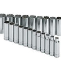 SK Professional Tools 21-Piece 1/2" Drive Metric Socket