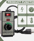 AC Motor Speed Controller 100V-120V 15A Variable Speed Regulator for Router, Drill, Fan, and Polishing Machine with LED display