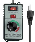 Front view of AC Motor Speed Controller 120V 15A Variable Speed Controller & Fan Speed Controller with LED display and power cord.