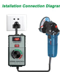 AC Motor Speed Controller 120V 15A Variable Speed Controller & Fan Speed Controller with LED Display connected to power tool