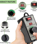 AC Motor Speed Controller 120V 15A Max with LED display and regulating knob, overload protection, for fans and hydroponics.