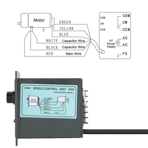 AC Motor Speed Controller Adjustable Stepless Regulator Switch With LED Display Knob 220V 15W To 400W Black Pro Grade for Wiring