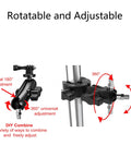 Adjustable 1 Inch Ball Mount Base With 1/4-20 Threaded Bolt Stainless Steel With TPU Coated Ball, compatible with RAM Mounts, shown rotating.