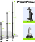 Two Pack Desk Mount With 1/4 And 3/8 Inch Screws And Ball Head, adjustable aluminum stand dimensions and phone holder
