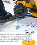 Adjustable Height Floor Lock For Trolleys And Carts, Heavy Duty Brake Lock Made From Manganese Steel, TPU Pad Visible