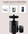 Close-up of Portable Projector Stand with wide compatibility, 1/4 inch screw adapter, and 360 degree rotation ball head
