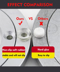 Effect comparison of Heavy Duty Aluminium Alloy Turntable Bearing with non-slip soft rubber vs hard glue options