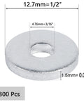 Aluminum Back Up Rivet Washer dimensions, ID 4.76mm, OD 12.7mm, thickness 1.5mm, Pack of 300
