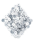 Pop Back Up Washers For 1/8 Inch Rivets Corrosion Resistant Aluminum 255 Pcs, pile of aluminum washers with 1/8 inch bore.