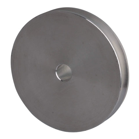 Durable aluminum single groove pulley designed for compact drilling and milling setups; 58mm diameter, 16mm thick, 8mm bore