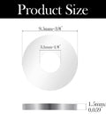 Aluminum Pop Rivet Washers For One Eighth Inch Rivets 250 Pack, showing 3.1mm inner and 9.5mm outer diameter measurements, silver color