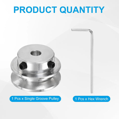 Aluminum Fixed Bore Pulley 6mm Bore 30mm Outer Diameter With 7mm Groove for small motors with hex wrench included
