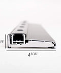 Adjustable Aluminum Threshold - Extra Short Width with Hidden Screws 36 inch, side profile view showing dimensions.