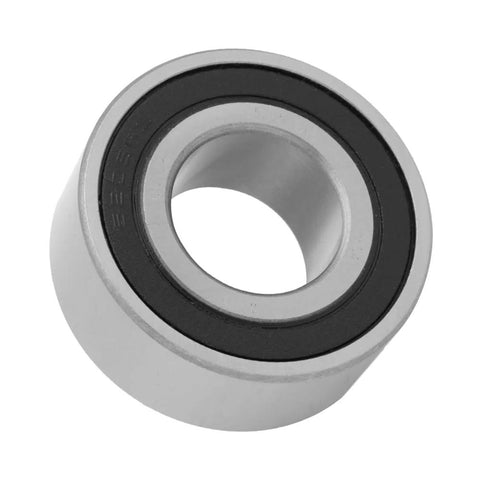 Two Pack Angular Contact Ball Bearings 25mm ID 52mm OD 20.6mm Wide Sealed 2RS deliver smooth high speed rotation, shown in close-up.