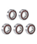 Angular Contact Ball Bearing 7004AC Open 20x42x12mm, five bearings for robotic and industrial machinery applications