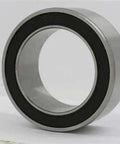 Angular Contact Bearing A/C Sealed 40x62x24mm, chrome steel, rubber sealed, side view