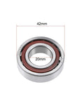 Angular Contact Ball Bearing 7004AC Open 20x42x12mm Single Row 25 Degree Open Type High Precision Bearing front view with dimensions