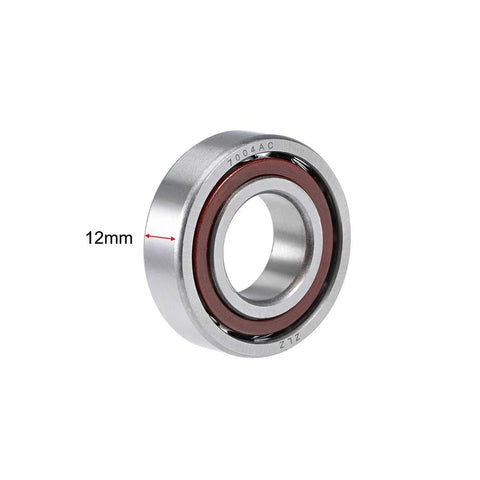 Angular Contact Ball Bearing 7004AC Open 20x42x12mm Single Row 25 Degree Open Type High Precision Bearing side view