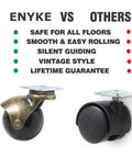 Comparison of Ball Caster Wheels Set Of 4, 2 Inch Swivel Furniture Castors With Antique Brass Top Plate and other caster wheels.