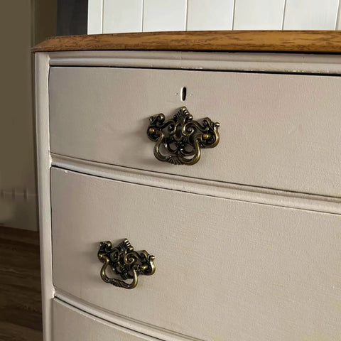 3 Inch Center To Center Bail Drawer Pull Antique Bronze Swing Handle on Dresser Featuring Vintage European Design