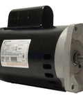 A.O. Smith B2842 motor, side view, 1-1/2 HP, 3450 RPM, black casing, metal shaft, for HVAC and pump use, 208-230V application.