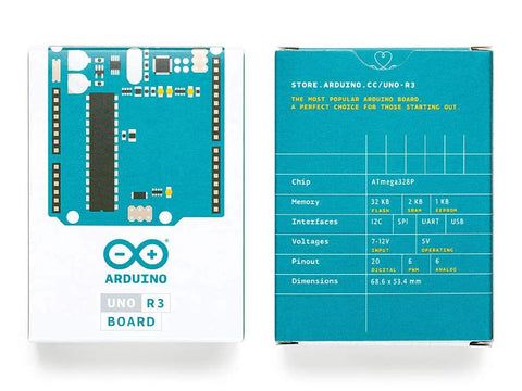 Packaging of Uno Rev3 ATmega328P Microcontroller Development Board With 16 MHz Clock 14 Digital Input Output Pins 6 Analog Inputs 32 KB Flash USB Connectivity Compatible With IDE For DIY Projects And Prototyping