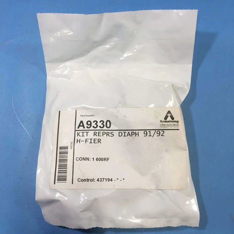 ARMSTRONG INTERNATIONAL A9330 Diaphragm, (HUMID 91;92;93;94) replacement kit packaging with label.