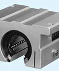 ✝️ TWD24UU NB 1-1/2" Ball Bushing Open Block Linear Motion shown in metal block with visible ball bearings, ideal for stable alignment.