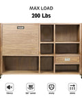 Wooden cabinet with 4 Pack Ball Caster Wheels Set 1.5 Inch Brass Plate Swivel Casters With Screws, Max Load 200 Lbs, shown installed.