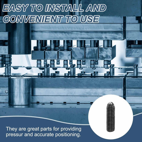 Machinery setup with 10 Pieces M6 Thread Ball Plungers With Hex Socket, black spring plunger shown for positioning tools